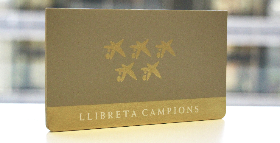 Llibreta daurada commemorativa del pla de jubilació per a medallistes de Barcelona '92.