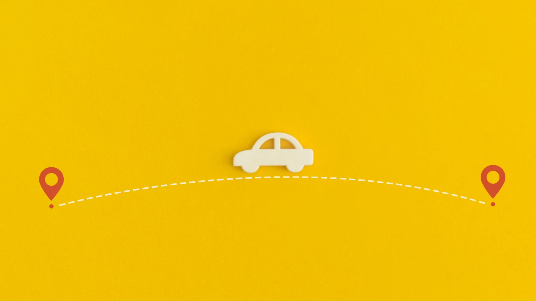 Icono de coche avanzando hacia un destino, representando el abono de transporte para mayores